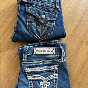 Rock Revival Women's Dark Blue Embellished Jeans